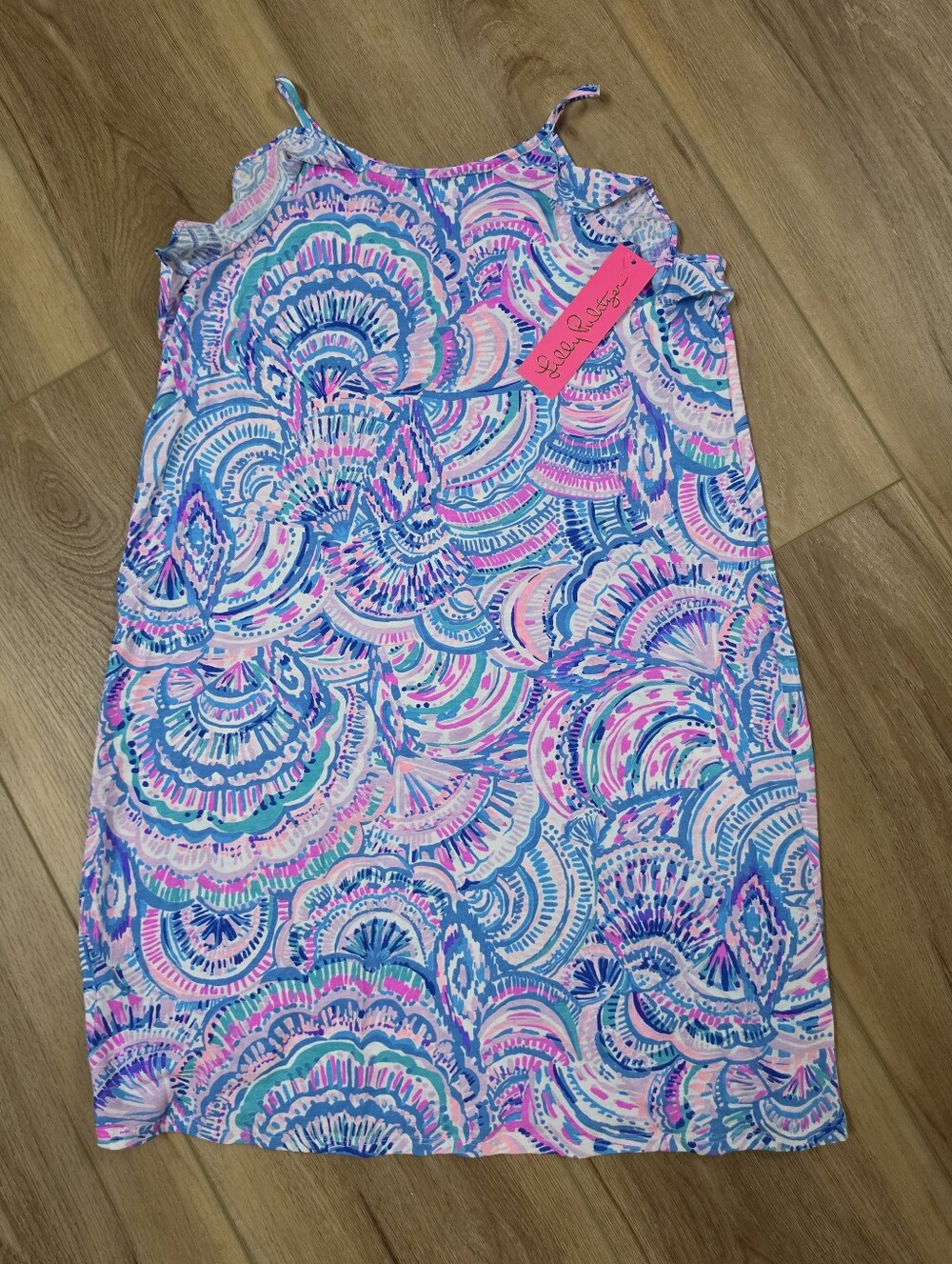 Lilly Pulitzer Pink & Aqua Spaghetti Strap Dress